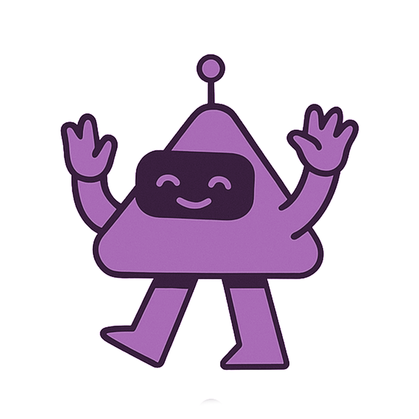 Stix mascot with both arms raised, leading the class