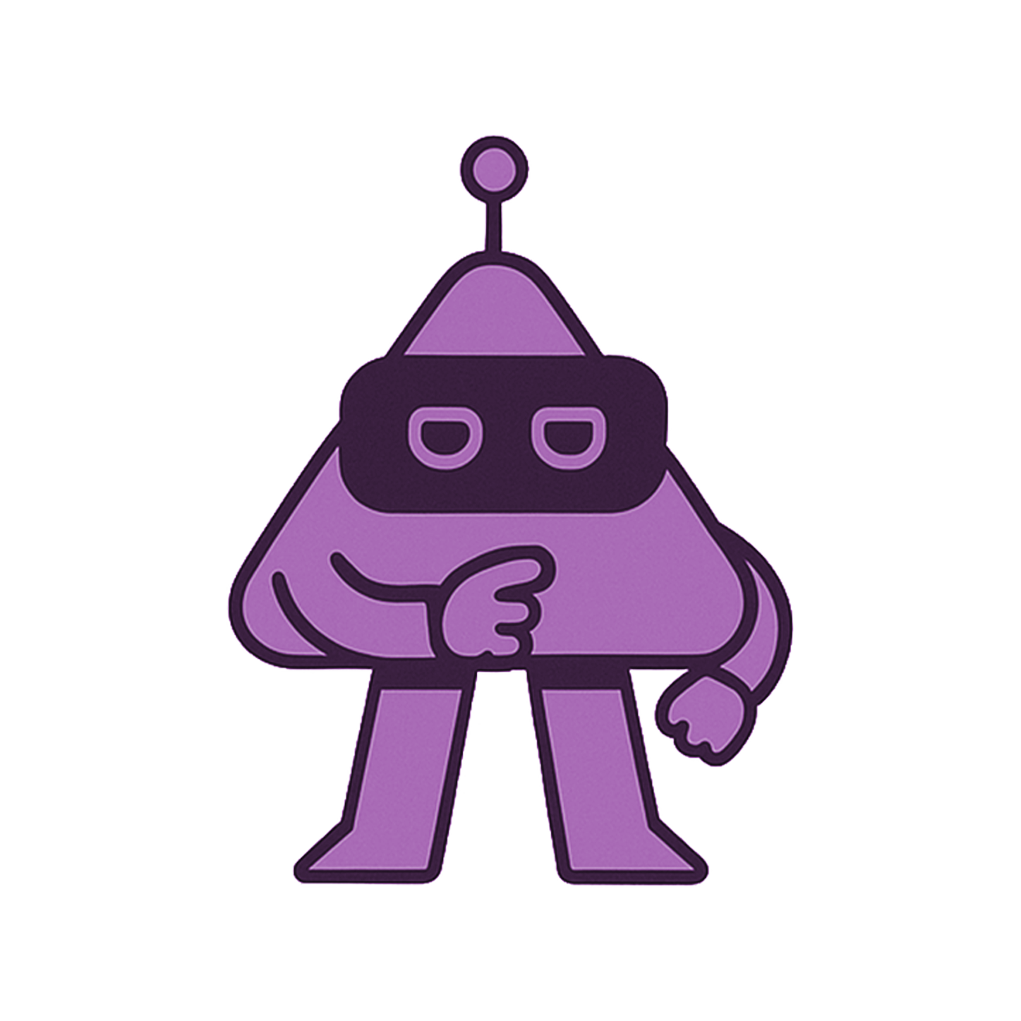 Stix mascot standing and pointing